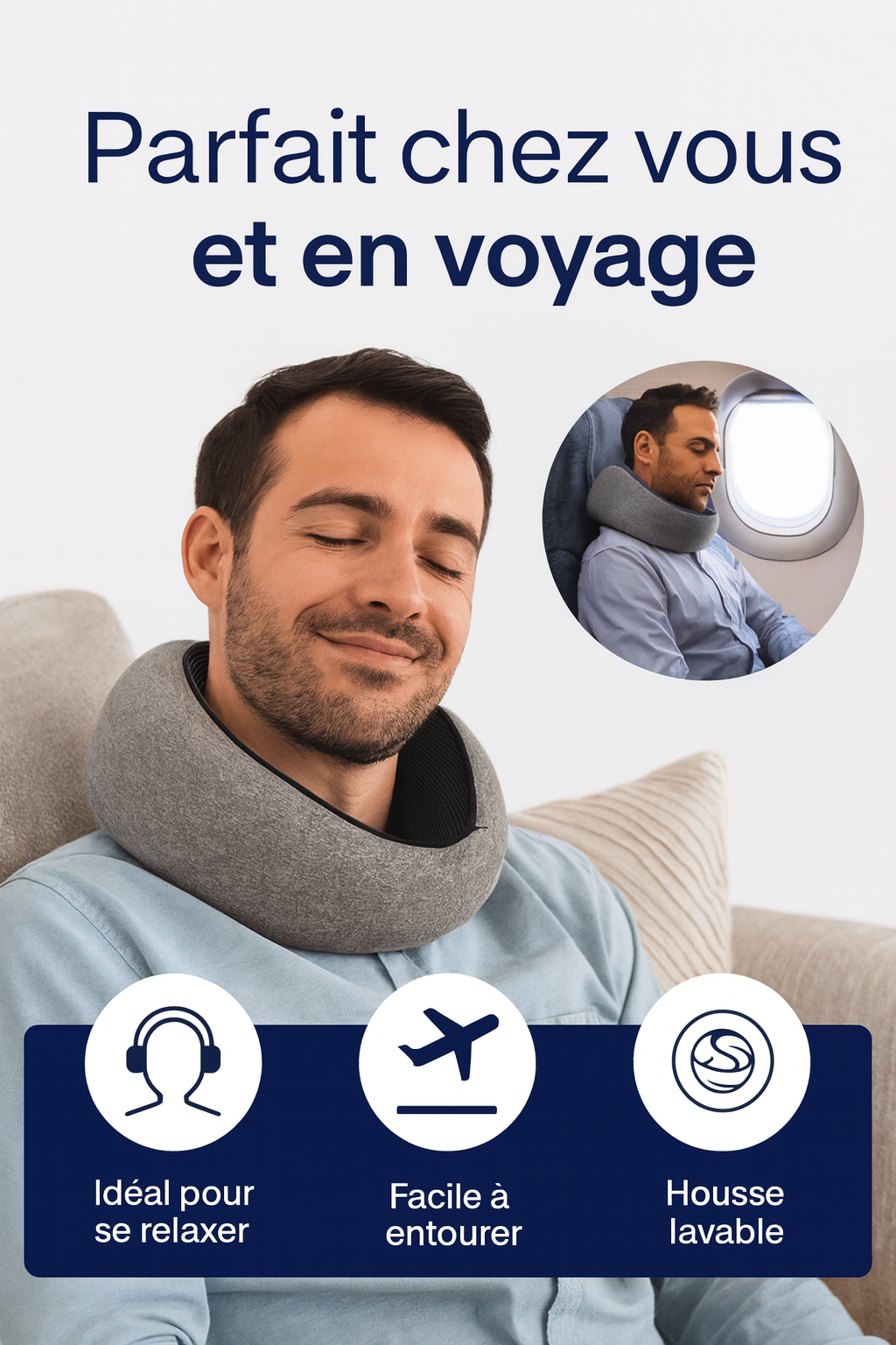 Oreiller de voyage pour le cou